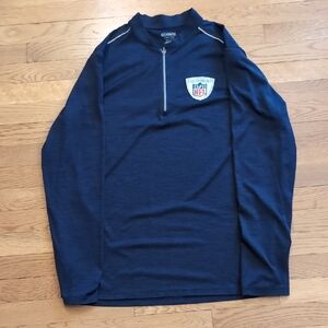 Nike NFL Blue Lightweight Shirt Jacket with Quarter-Zip